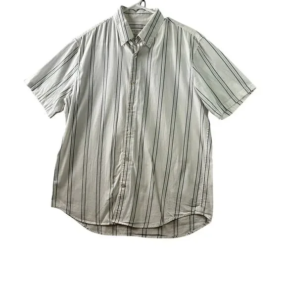 Club Monaco Slim Fit Striped Short Sleeve Shirt – Size M - Picture 1 of 5